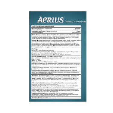 Aerius, Allergy Medicine Fast Relief 24 Hour Non Drowsy, 5 Mg, 10 Tablets