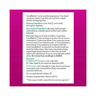 CanesBalance, CanesBalance Vaginal Gel For Bacterial Vaginosis Relief, 1 Count