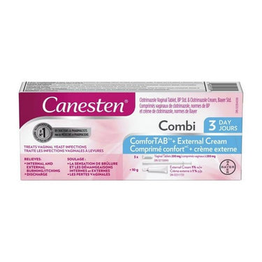 Canesten, Three Day Vaginal Tablet and External Cream For Yeast Infection, 1 Count