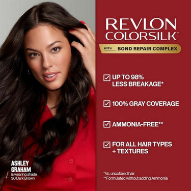 Revlon, Color Silk Permanent Hair Color 030 Dark Brown, 1 Count