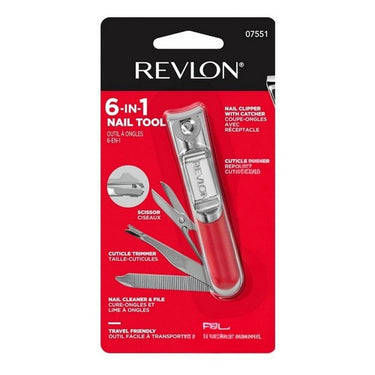 Revlon, Heavy Duty 6-In-1 Nail Clipper, 1 Count (Case Of 3)