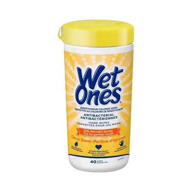 Antibacterial Hand Wipes Citrus Scent 40 Count (Case Of 6) by Wet Ones