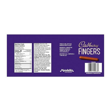 Cadbury, Dairy Milk Fingers Double Chocolate Biscuits, 114 Grams (Case Of 12)