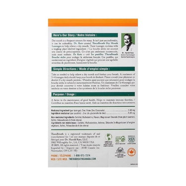 Therabreath, Dry Mouth Lozenges With Added Zinc, 72 Count