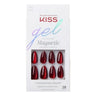 Gel Fantasy Magnetic Press On Nails Almond Solid Red 28 Count (Case Of 2) by KISS Products