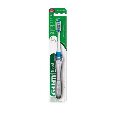 Travel Toothbrush With Antibacterial Bristles And Folding Handle 1 Count by Sunstar Gum