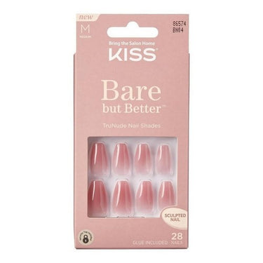 Bare But Better Press On Nails Nude 1 Count (Case Of 2) by KISS Products