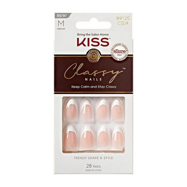 Classy Press On Nails Dashing White 28 Count (Case Of 2) by KISS Products