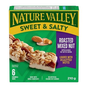 Sweet And Salty Roasted Mixed Nut Granola Bars 210 Grams (Case Of 12) by Nature Valley