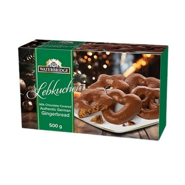 Lebkuchen German Milk Chocolate Covered Gingerbread Cookies 500 Grams (Case Of 10) by Waterbridge