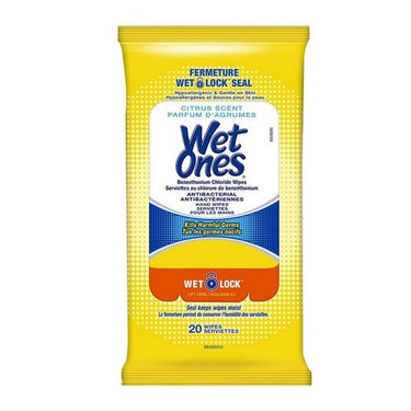 Antibacterial Hand Wipes Citrus Scent 20 Count (Case Of 10) by Wet Ones