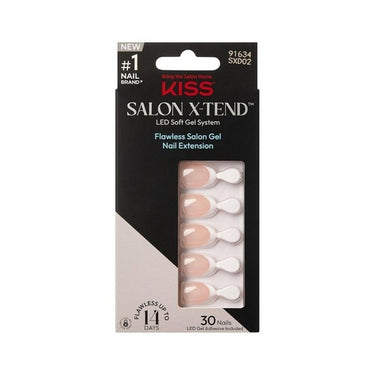 Salon X-Tend Press On Nails Nonsense Light White 30 Count (Case Of 2) by KISS Products