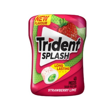 Strawberry Lime Flavoured Gum Splash 40 Count (Case Of 6) by Trident