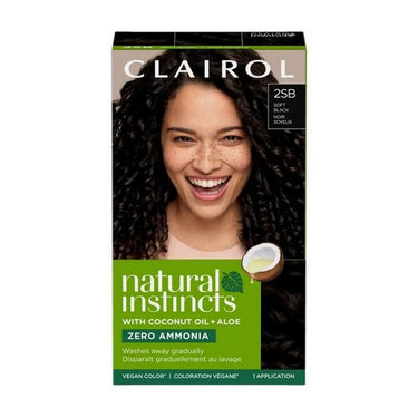 Natural Instincts Hair Color Kit 2SB Soft Black 1 Count by Clairol Nice N Easy