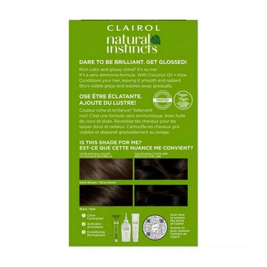 Clairol Nice N Easy, Natural Instincts Hair Color Kit 2SB Soft Black, 1 Count