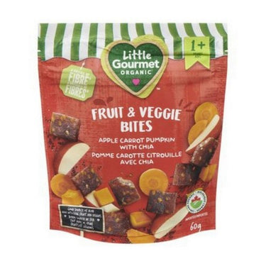 Organic Pumpkin Apple With Chia Bites 60 Grams (Case Of 8) by Baby Gourmet