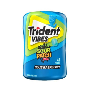 Blue Raspberry Flavoured Sour Gum Patch Kids 40 Count (Case Of 24) by Trident
