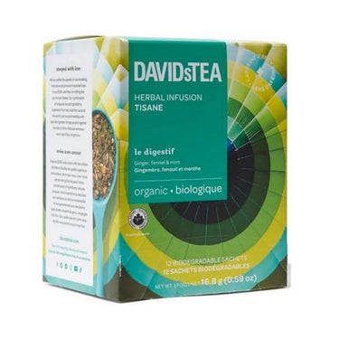 Herbal Digestive Organic Tea Sachet 12 Count (Case Of 6) by DavidsTea