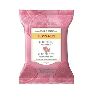 Facial Cleansing Towelettes Pink Grapefruit 30 Count (Case Of 3) by Burt's Bees