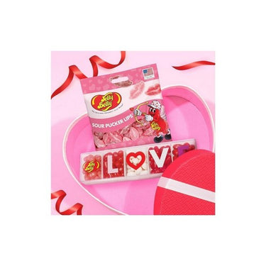 Jelly Belly, Grab And Go Bag Sour Pucker Lips, 79 Grams (Case Of 12)