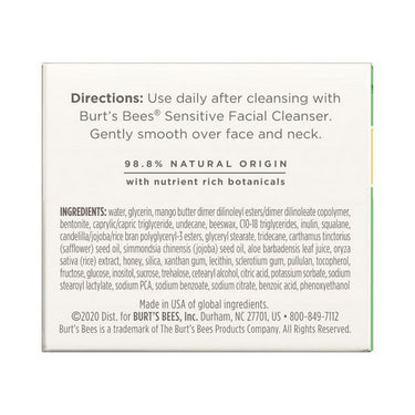 Burt's Bees, Night Sensitive Face Cream, 50 Grams (Case Of 3)