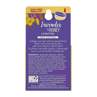 Burt's Bees, Lip Butter Lavender And Honey Blister Box, 11.3 Grams (Case Of 6)