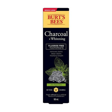 Fluoride Free Charcoal Zen Peppermint Toothpaste 105 Ml by Burt's Bees