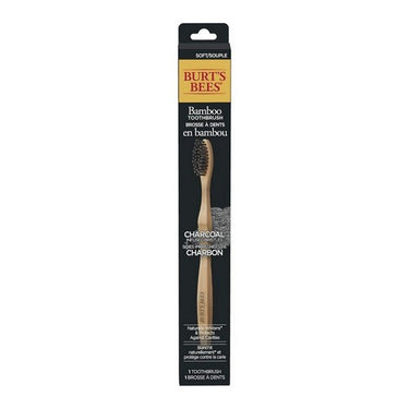 Bamboo Toothbrush With Charcoal Infused Bristles 1 Count by Burt's Bees