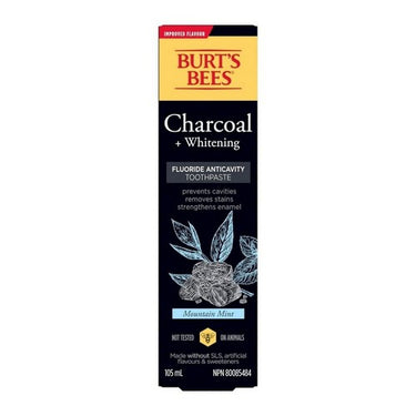 Charcoal With Fluoride Peppermint Toothpaste 105 Ml by Burt's Bees