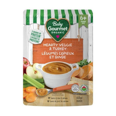 Veggie And Turkey Puree For Babies 7 Plus Months 128 Ml (Case Of 16) by Baby Gourmet