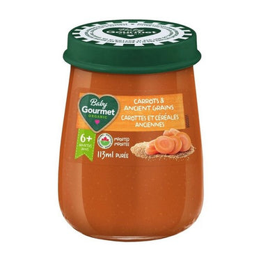 Carrots And Ancient Grains Organic Baby Puree Glass Jar 113 Ml (Case Of 10) by Baby Gourmet
