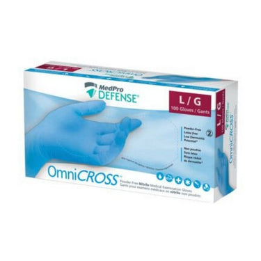 Omnicross Powder Free Nitrile Medical Examination Gloves Large 100 Count by MedPro