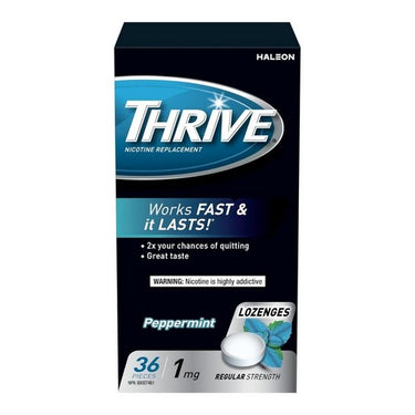 Nicotine Replacement Lozenges Regular Strength Peppermint 36 Count by Thrive