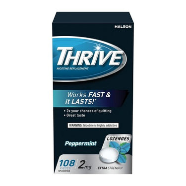 Nicotine Replacement Lozenges Extra Strength Peppermint 108 Count by Thrive