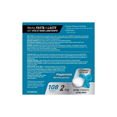 Nicotine Replacement Lozenges Extra Strength Peppermint 108 Count by Thrive