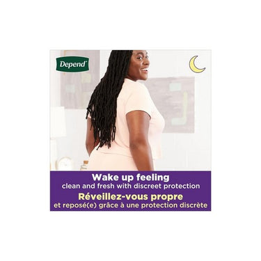 Night Defense Incontinence Underwear Extra Large Blush 20 Count (Case Of 2) by Depend