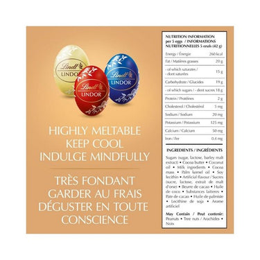 Assorted Chocolate Egg Pouch 180 Grams (Case Of 10) by Lindt