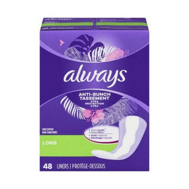 Unscented Long Panty liners 48 Count by Always