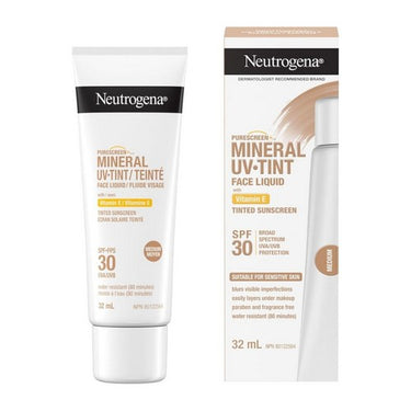 Purescreen Plus Mineral UV Tint Face Liquid Sunscreen PF 30 Vitamin E 32 Ml (Case Of 12) by Neutrogena