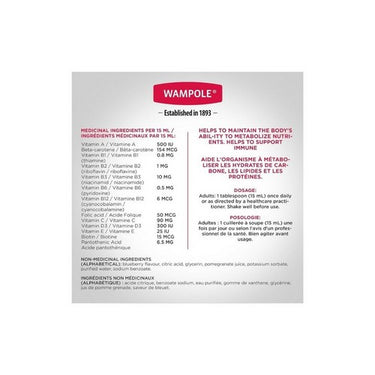 Multivitamins Liquid Pomegranate 350 Ml by Wampole