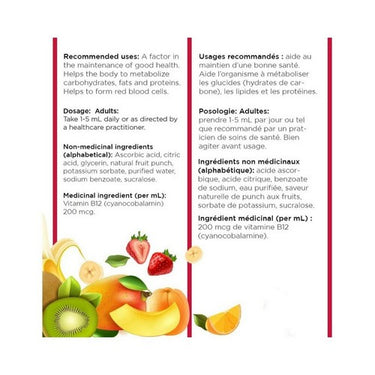 Vitamin Liquid B12 Liquid Punch 350 Ml by Wampole