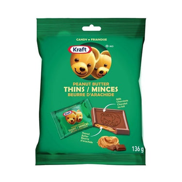 Milk Chocolate Peanut Butter Thins 136 Grams (Case Of 12) by Kraft