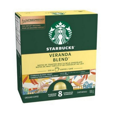 Veranda Blend Blonde Roast Nespresso Vertuo Coffee Pods 8 Count (Case Of 4) by Starbucks