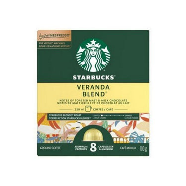 Veranda Blend Blonde Roast Nespresso Vertuo Coffee Pods 8 Count (Case Of 4) by Starbucks