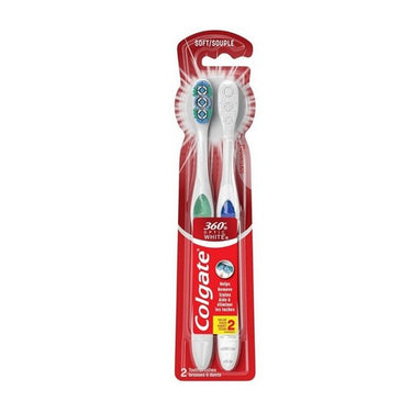 360 Optic White Toothbrush Soft 2 Count by Colgate
