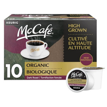 Organic High Grown Organic K-Cup Coffee Pods 10 Count (Case Of 6) by Mccafe