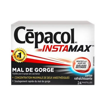 Instamax Arctic Cherry Sore Throat Lozenges 24 Count by Cepacol