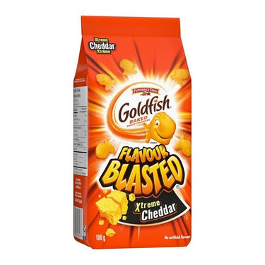 Goldfish, Flavour Blasted Xtreme Cheddar Crackers, 180 Grams (Case Of 12)