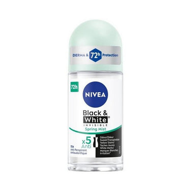 Black And White Invisible 48 Hour Protection White Blossom Anti Perspirant Roll On 50 Ml by Nivea