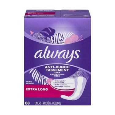 Unscented Extra Long Pantiliners 68 Count by Always